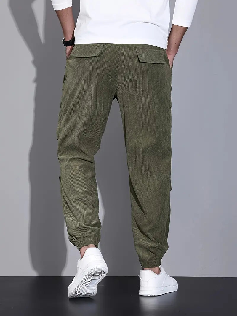 Pantalon Cargo Ajusté pour Homme – Pantalon en Velours Côtelé Confortable - image 6