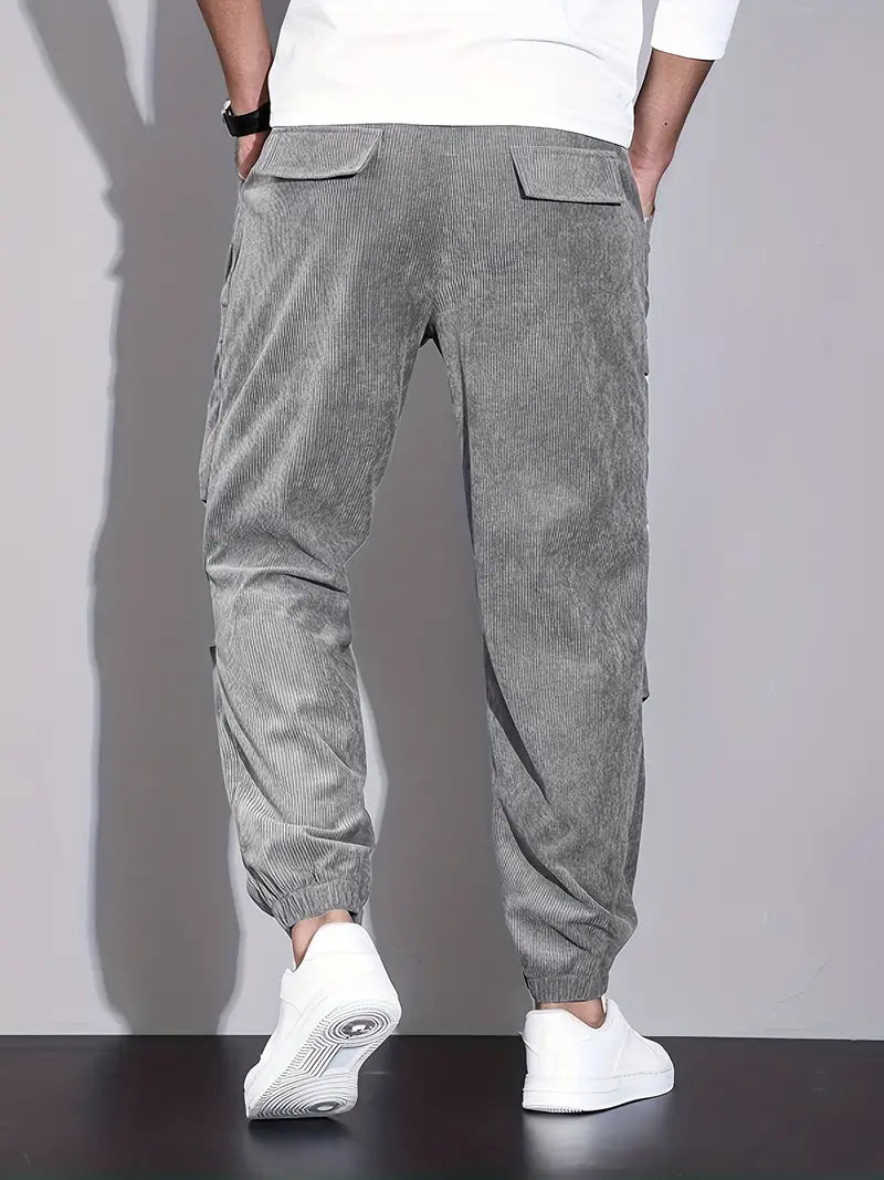 Pantalon Cargo Ajusté pour Homme – Pantalon en Velours Côtelé Confortable - image 10