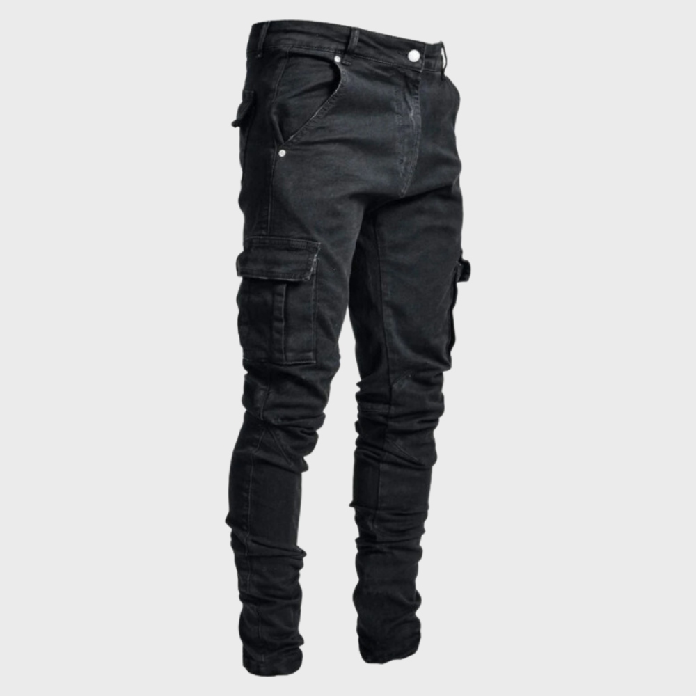Pantalon Cargo Classique pour Homme – Pantalon Confort Durable et Ajusté - Noir