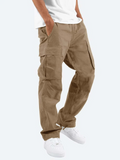Pantalon cargo homme à cordon - Marron