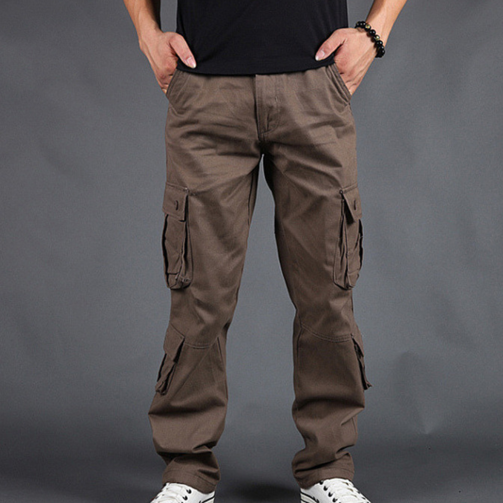 Pantalon Cargo Homme Durable et Stylé – Pantalon Décontracté Ajusté - Brun