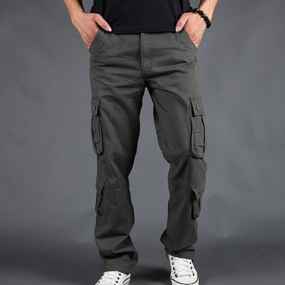 Pantalon Cargo Homme Durable et Stylé – Pantalon Décontracté Ajusté - Gris