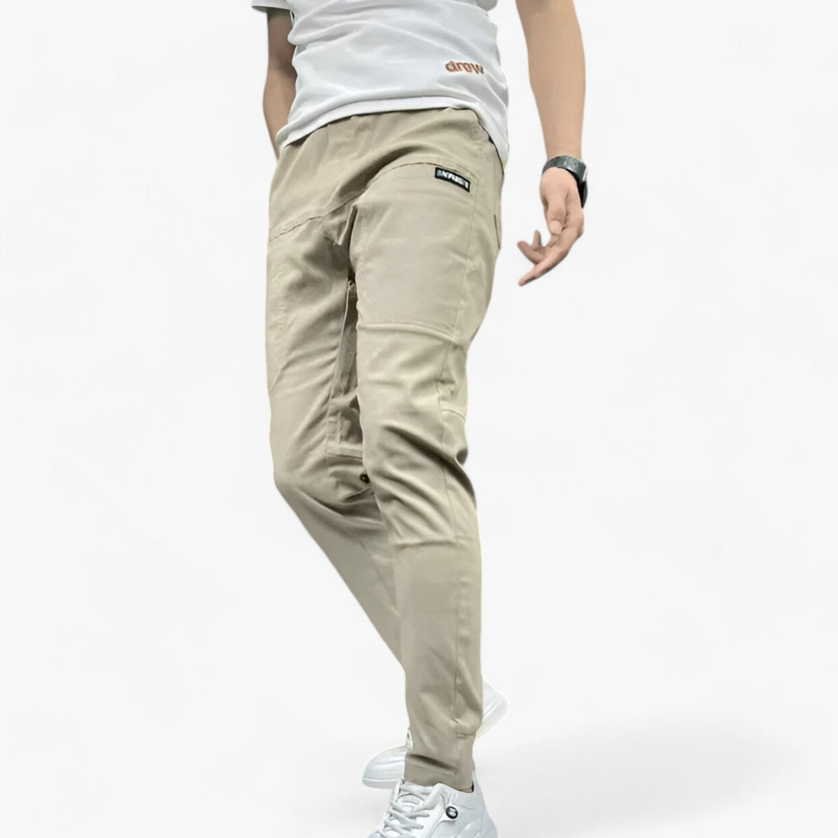 Pantalon Cargo Moderne Homme – Taille Élastique Confortable pour Tous les Jours - Kaki