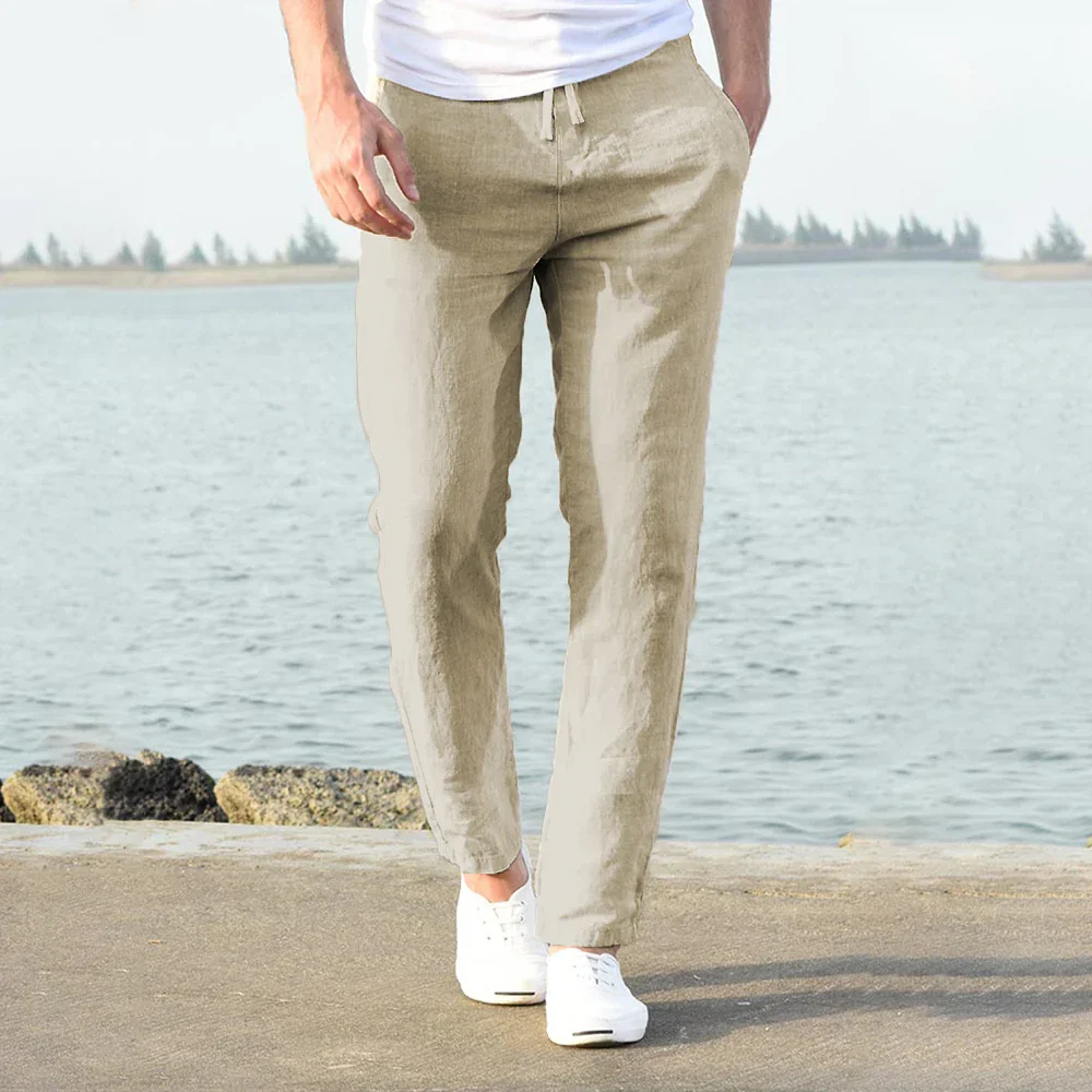 Pantalon Chino Raffiné Tailoré Léger Homme – Tissu Respirant Premium - Crème