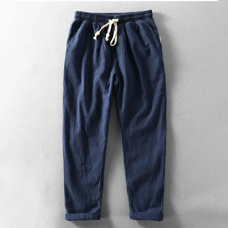 Pantalon en Lin Homme – Léger et Élégant pour l’Été - Bleu marine