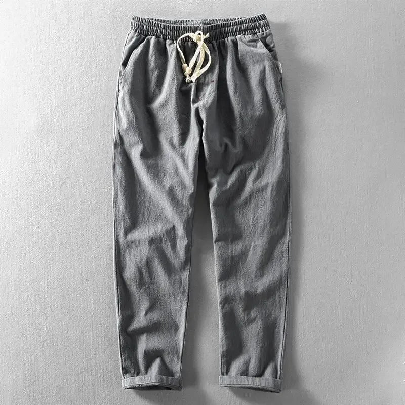 Pantalon en Lin Homme – Léger et Élégant pour l’Été - Gris