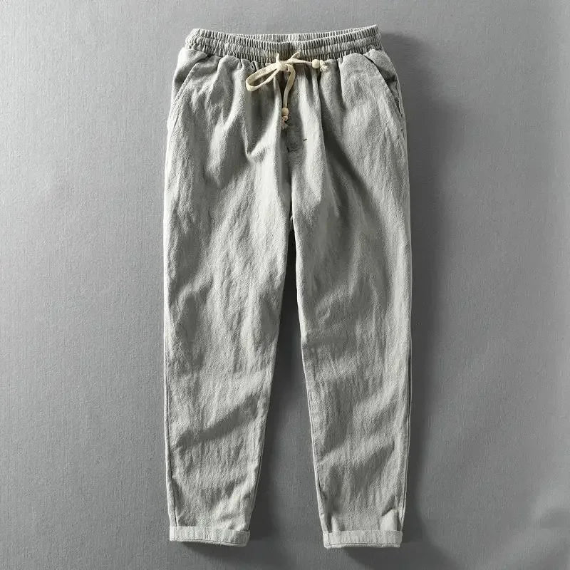 Pantalon en Lin Homme – Léger et Élégant pour l’Été - Gris clair