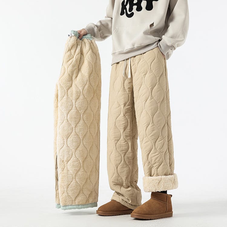 Pantalon Hiver Matelassé Homme à Coupe Ample – Pantalons Chauds et Confortables - Spento bianco