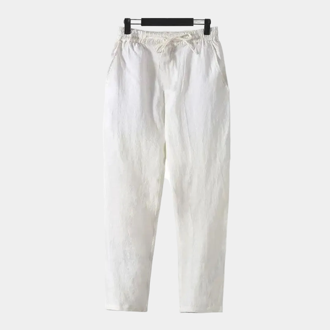 Pantalon homme à cordon - Blanc