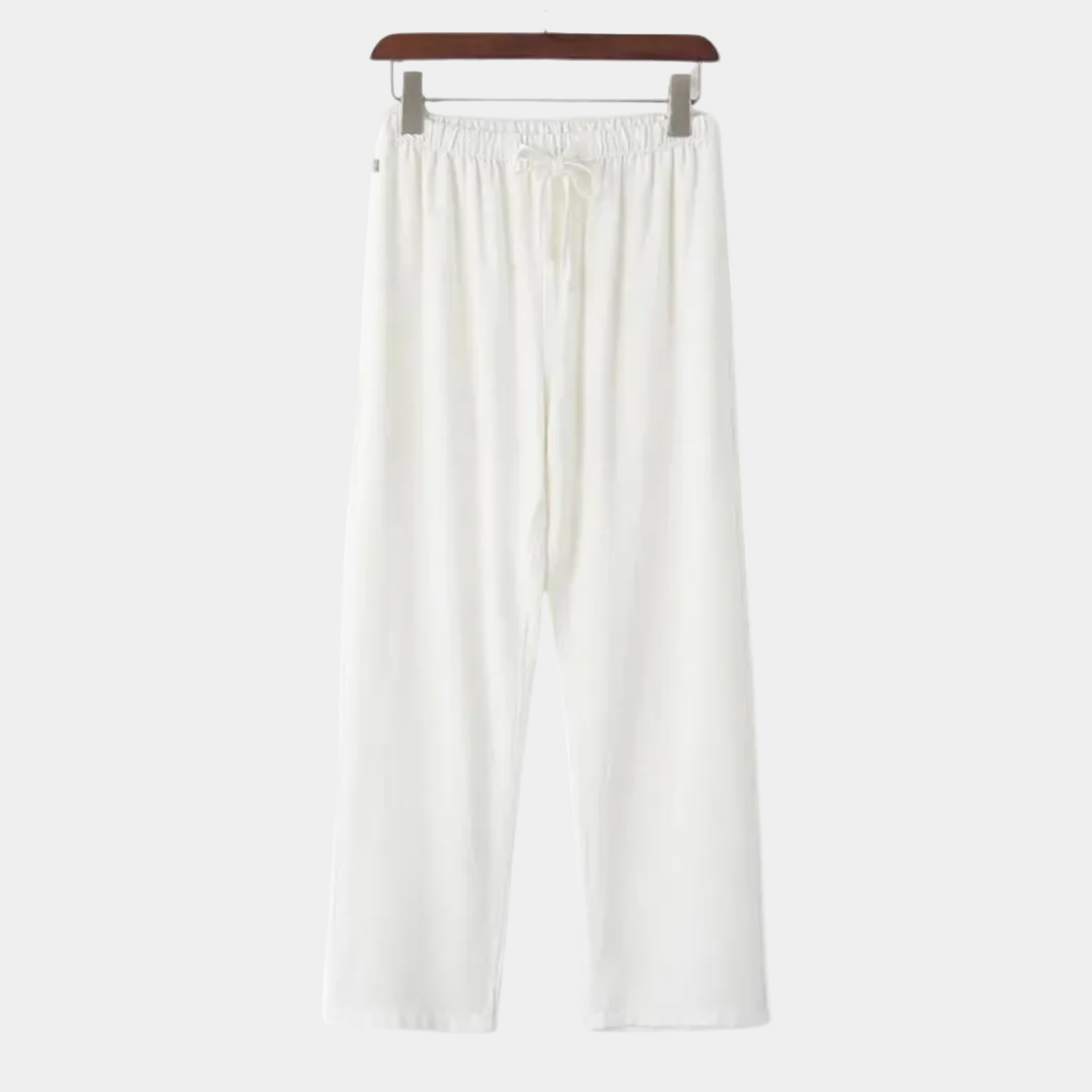 Pantalon homme à cordon - Blanc