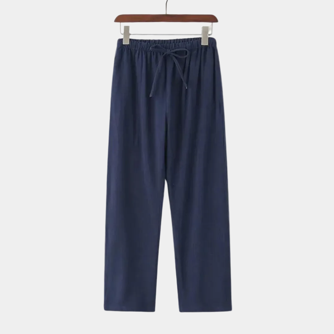 Pantalon homme à cordon - Bleu
