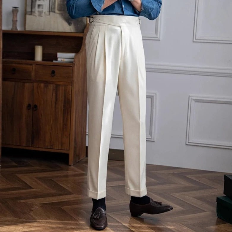 Pantalon homme à pinces - Blanc