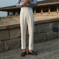 Pantalon homme à pinces - Blanc