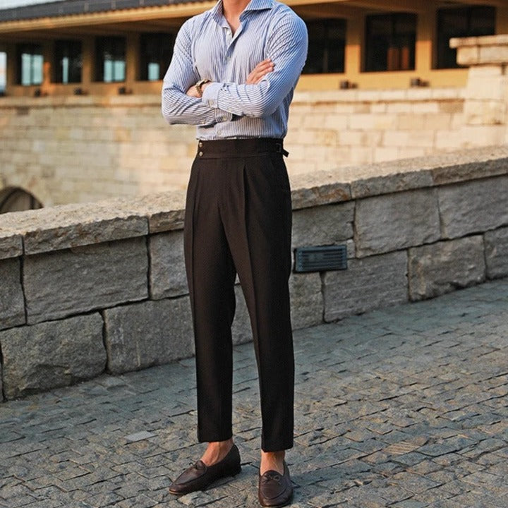Pantalon homme à pinces - Noir