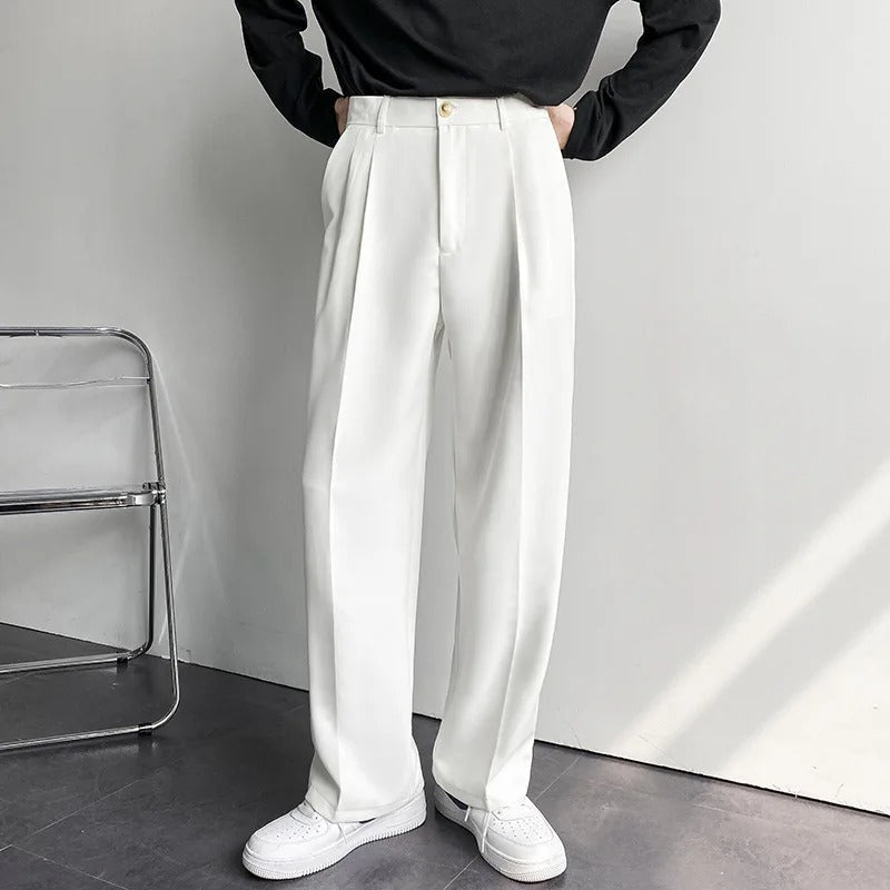 Pantalon homme à plis - Blanc