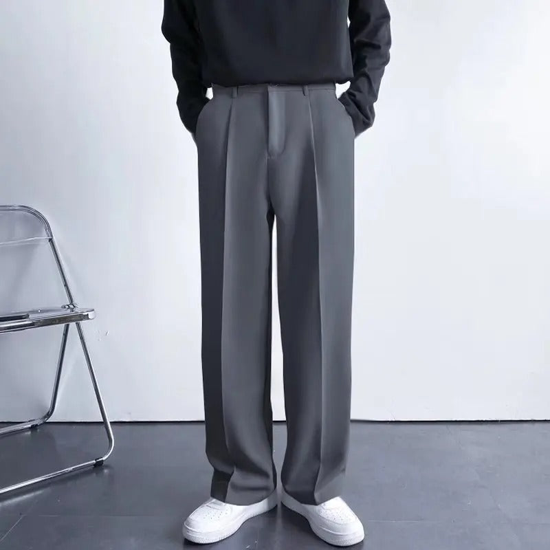 Pantalon homme à plis - Gris foncé