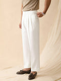 Pantalon homme à revers - Blanc