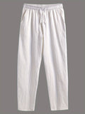 Pantalon homme cordon de serrage - Blanc