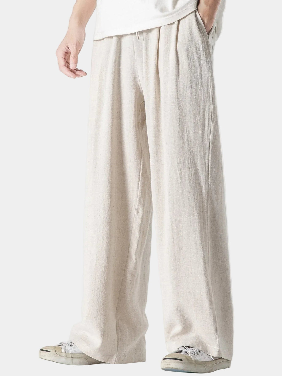Pantalon homme coupe ample - Beige