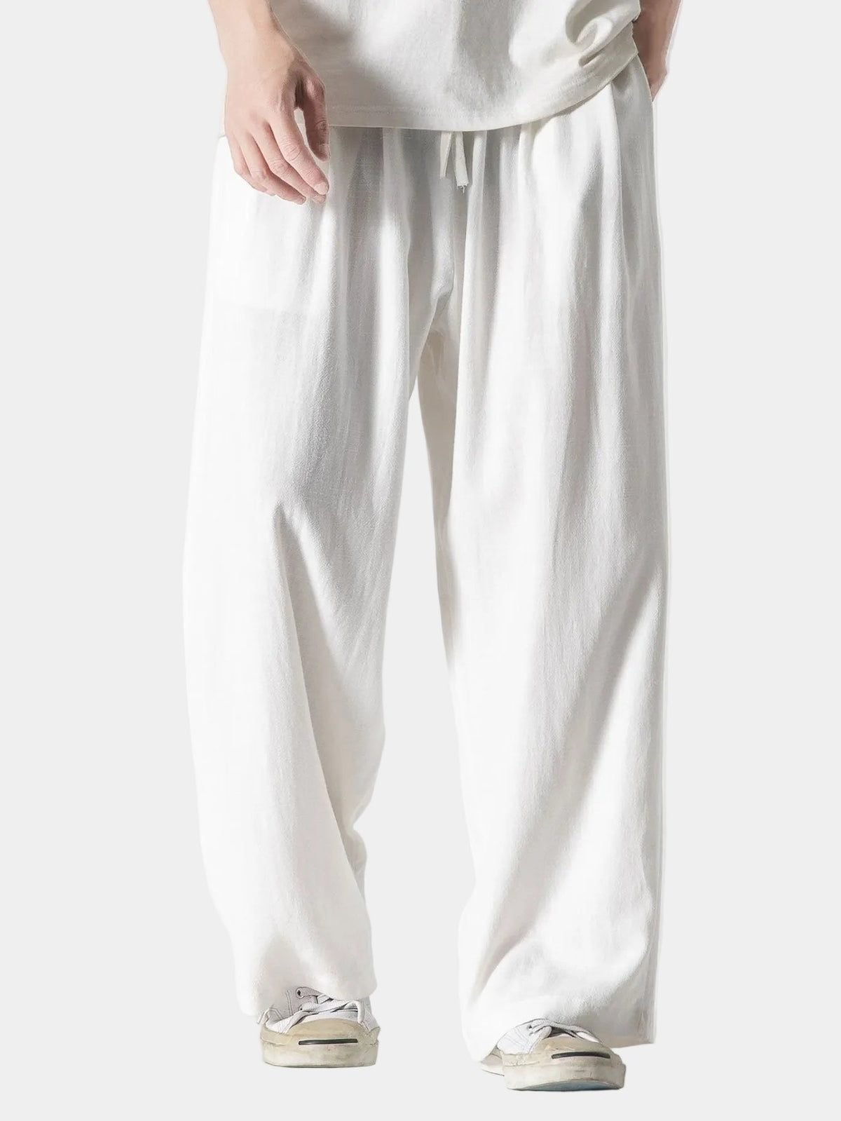 Pantalon homme coupe ample - Blanc