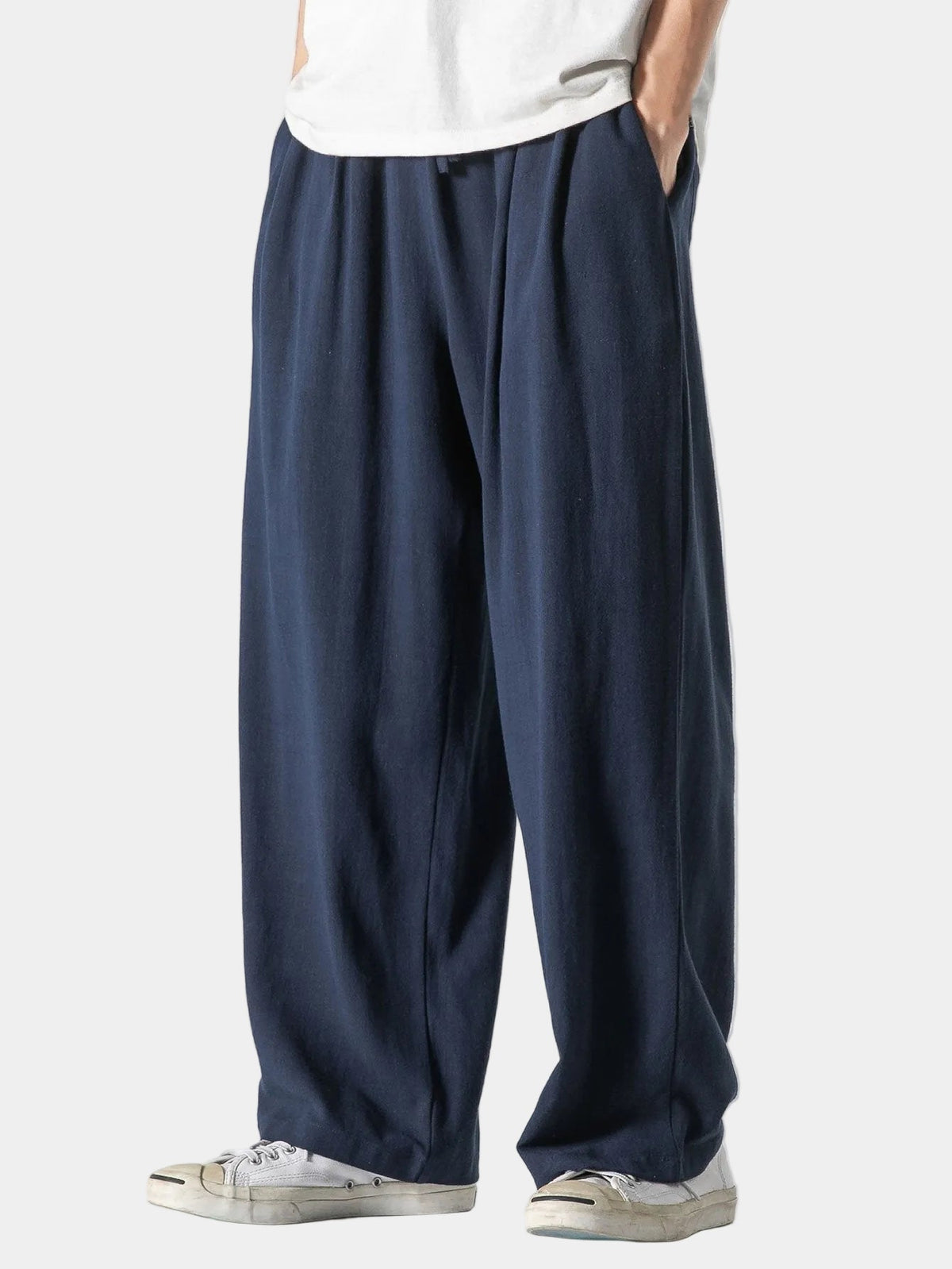 Pantalon homme coupe ample - Bleu marine