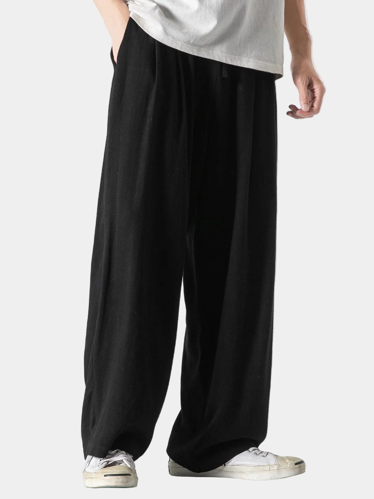Pantalon homme coupe ample - Noir