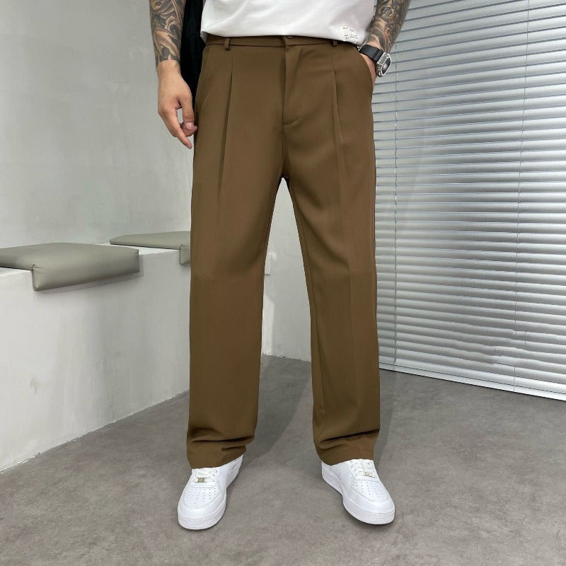 Pantalon Homme Élégant à Jambes Larges – Pantalon de Costume Oversize - image 7