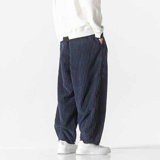 Pantalon Homme en Velours Côtelé Confortable – Taille Élastique avec Poches - image 2