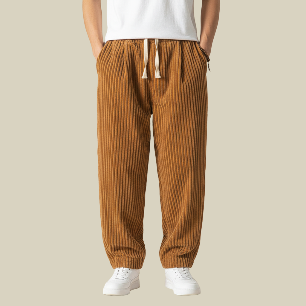 Pantalon Homme en Velours Côtelé Confortable – Taille Élastique avec Poches - image 12