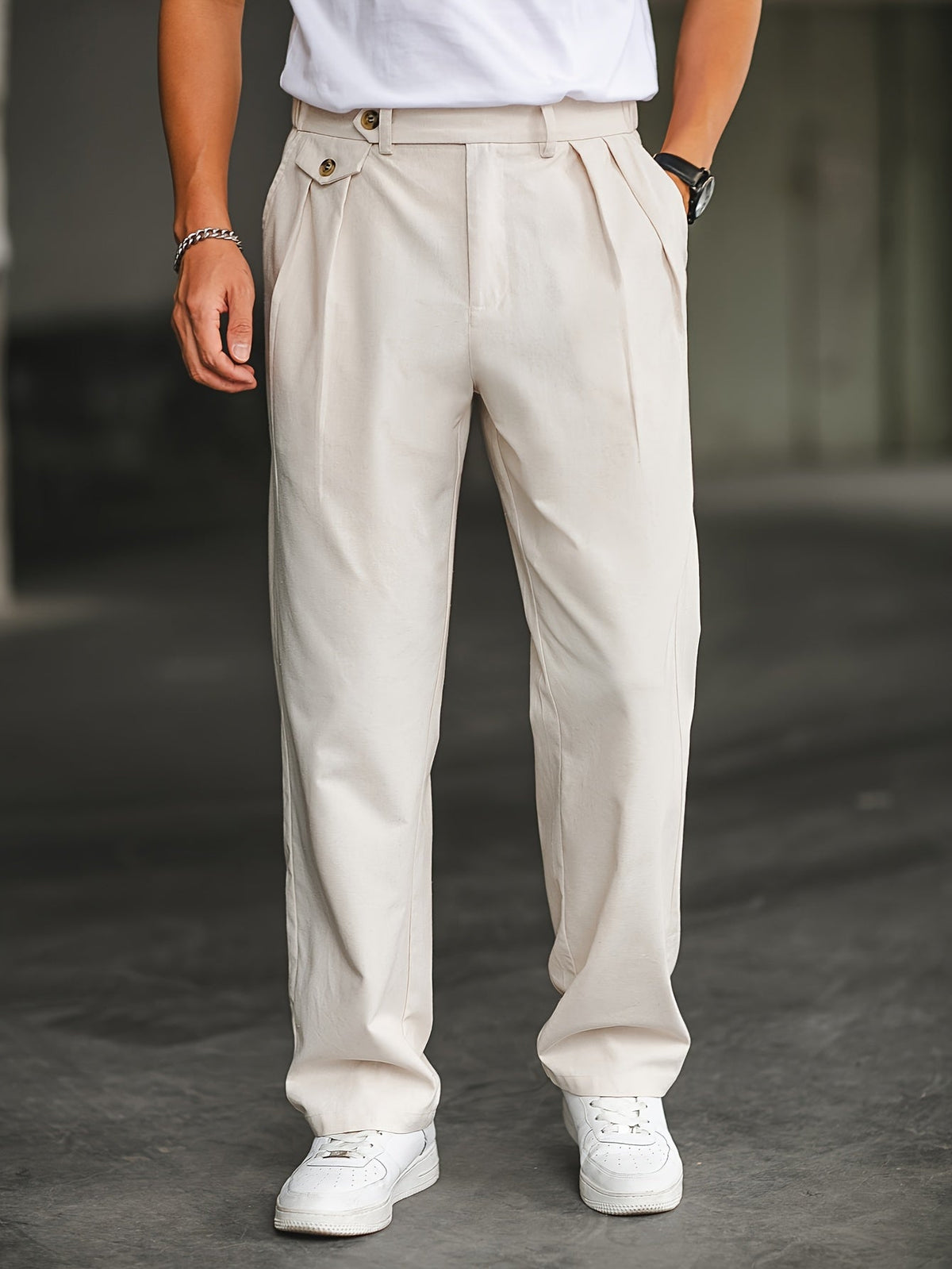Pantalon homme plissé - Beige