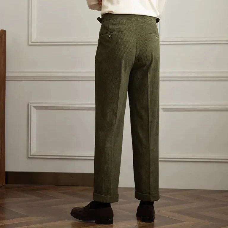 Pantalon homme plissé en velours côtelé - image 4