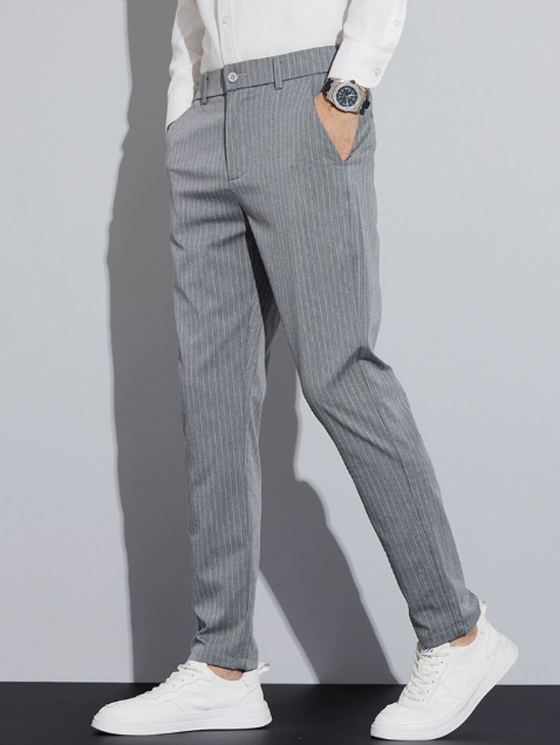 Pantalon homme slim rayé - image 3