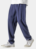 Pantalon homme taille élastique - Bleu marine