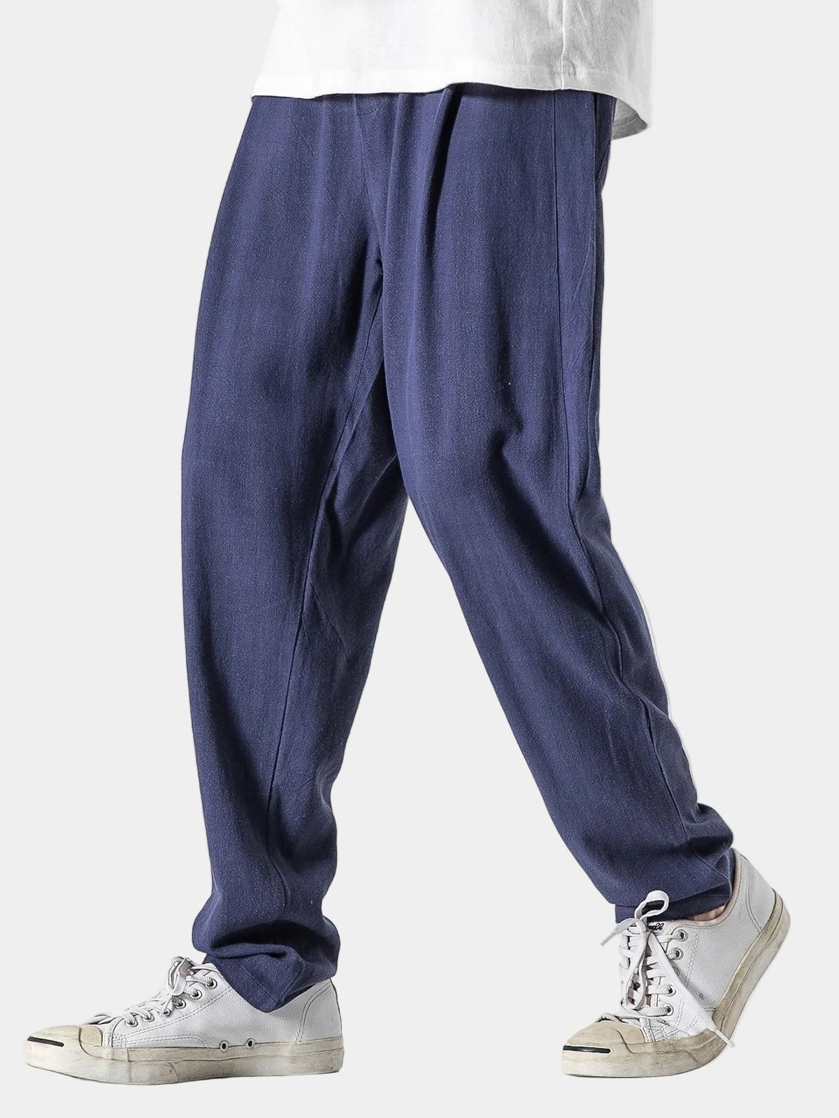 Pantalon homme taille élastique - Bleu marine