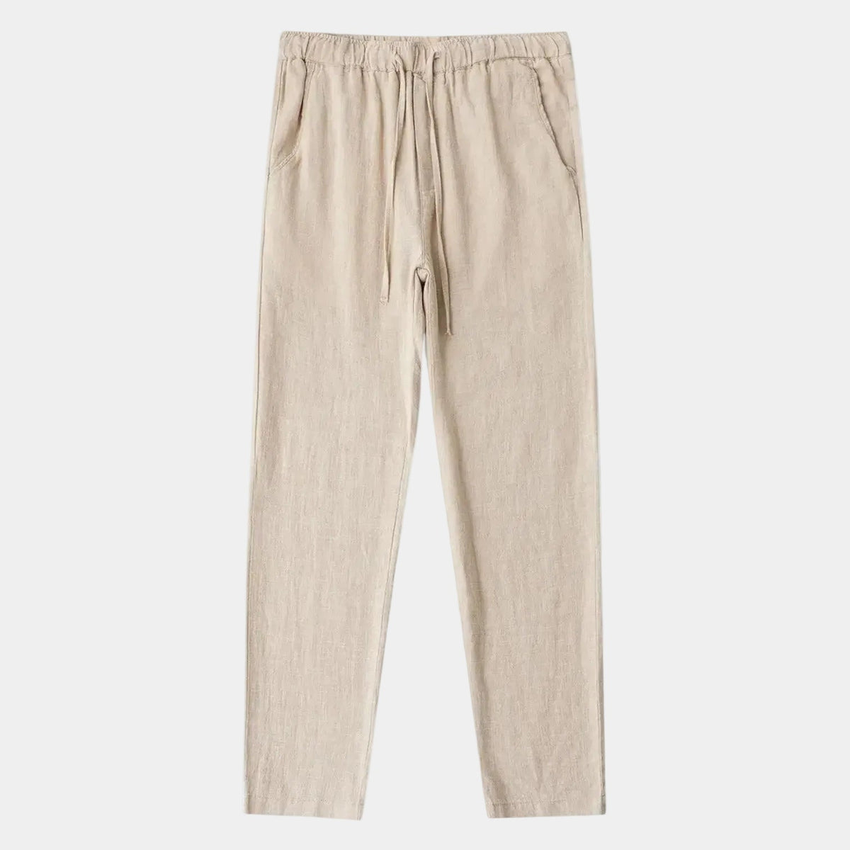 Pantalon homme taille élastiquée cordon - Beige