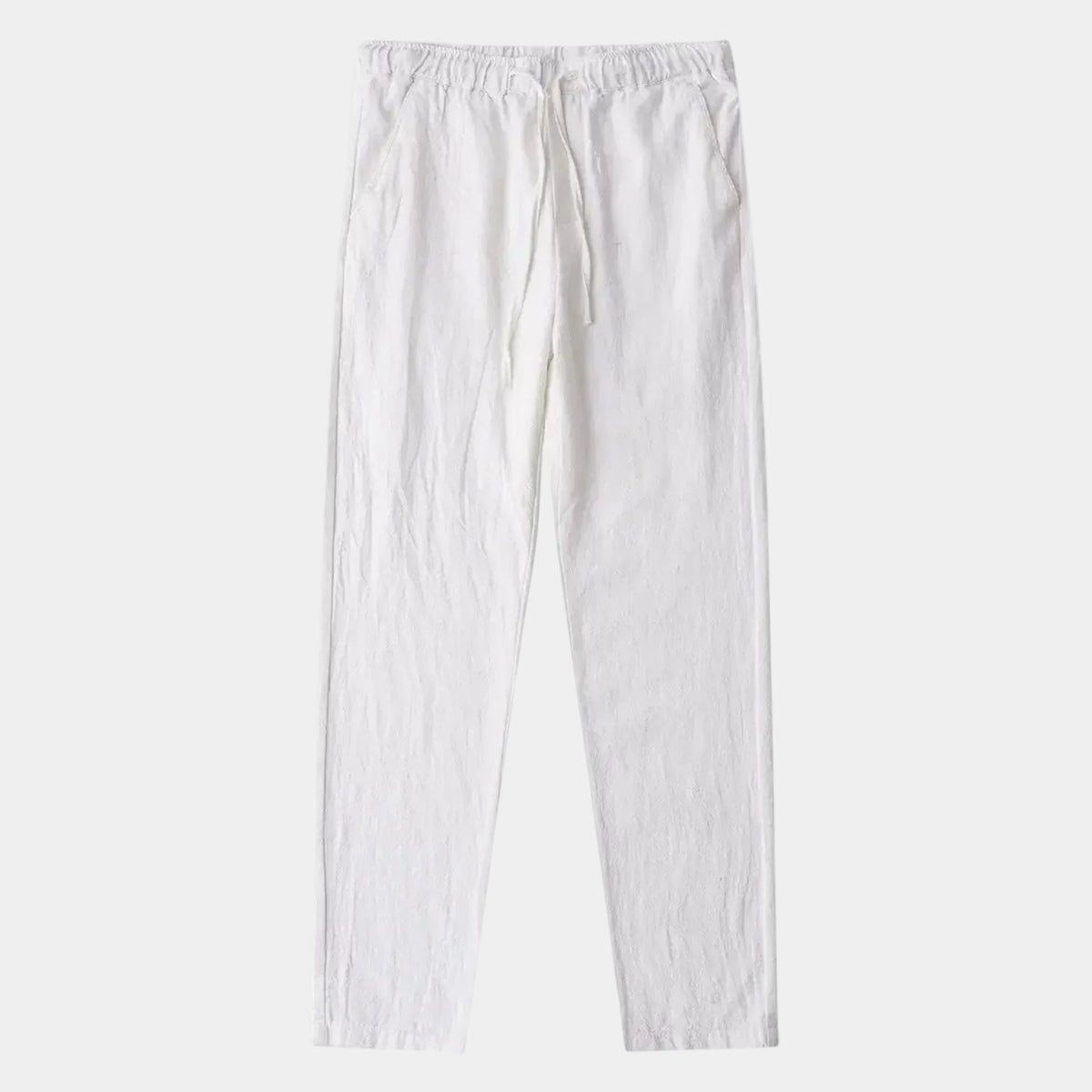 Pantalon homme taille élastiquée cordon - Blanc