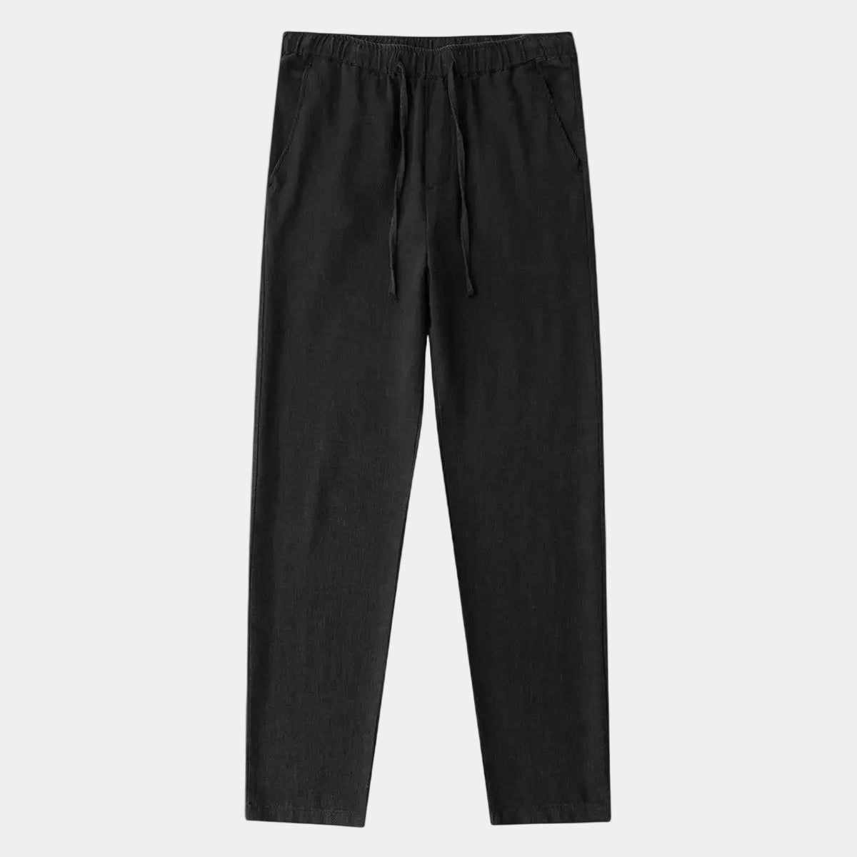 Pantalon homme taille élastiquée cordon - Noir