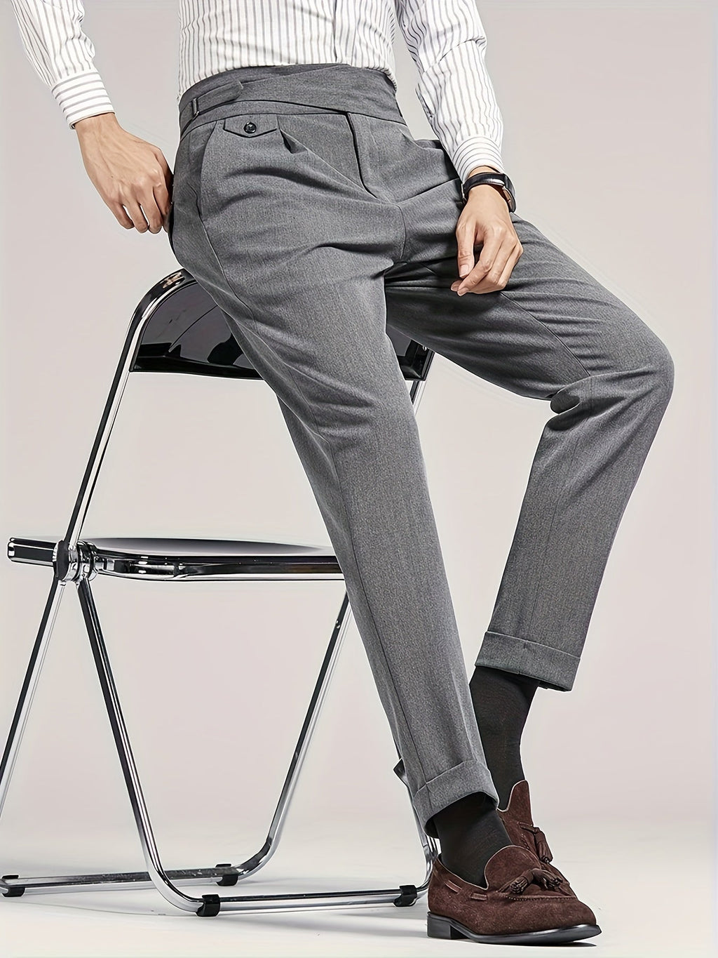 Pantalon homme taille haute - image 9