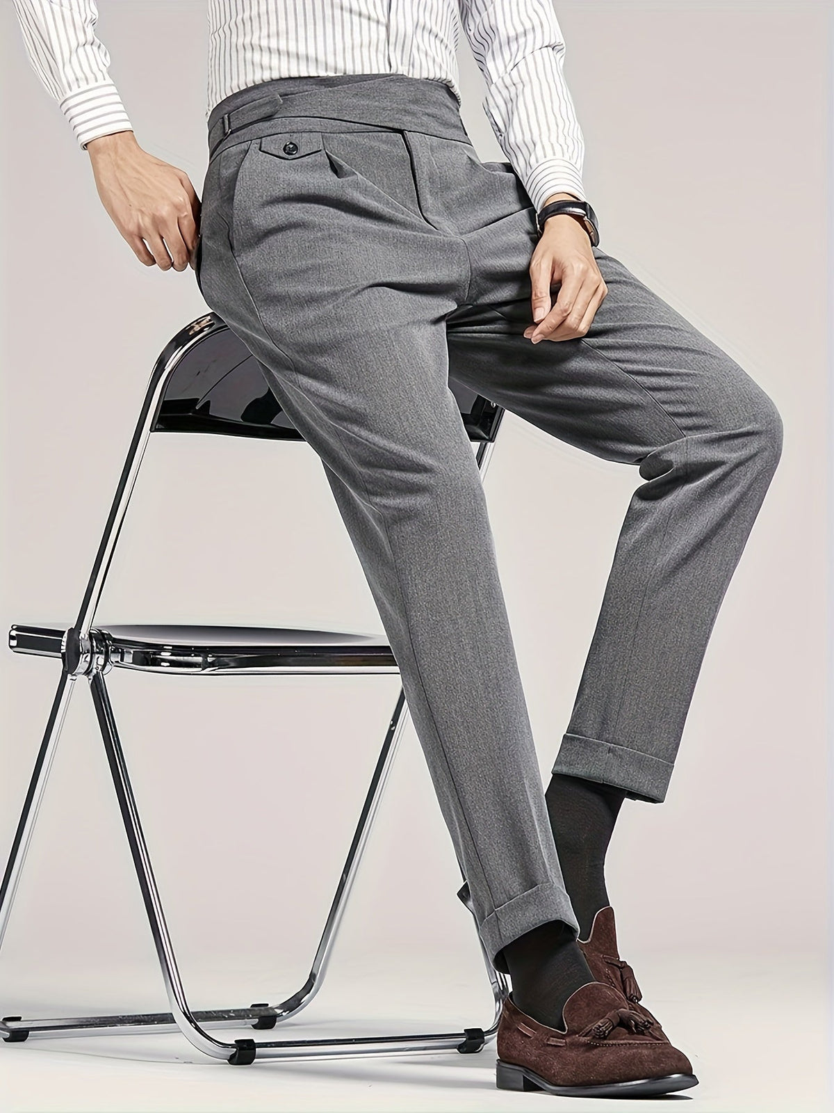 Pantalon homme taille haute - image 9