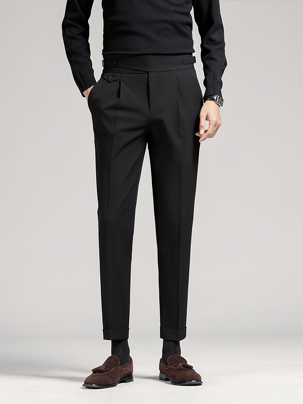 Pantalon homme taille haute - Noir