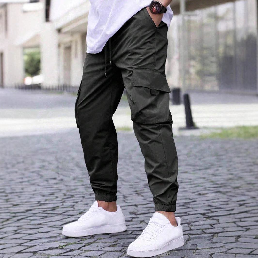 Pantalon Jogger Cargo Coupe Slim Moderne pour Homme – Pantalon Utilitaire Durable - Noir