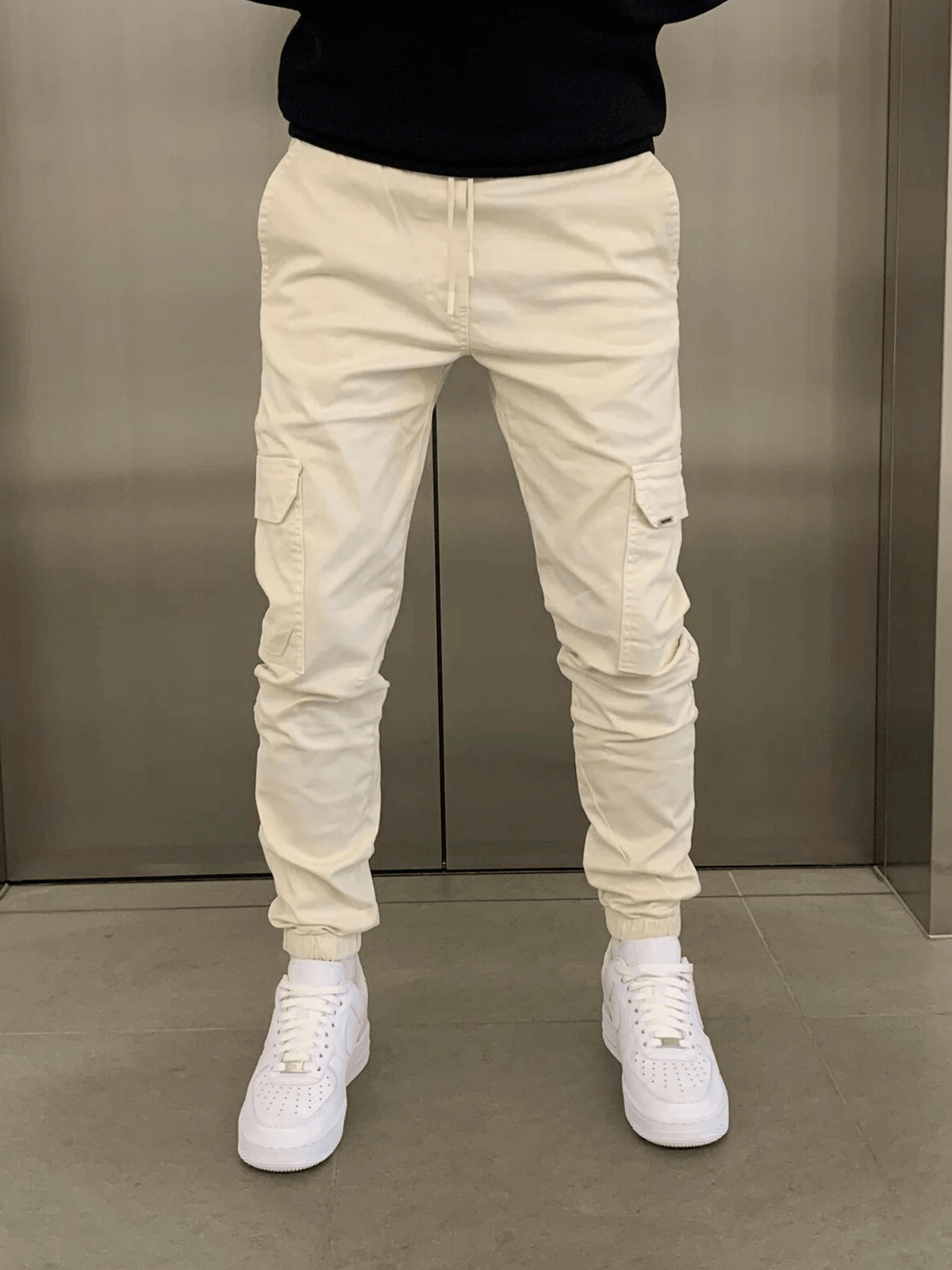 Pantalon Jogger Cargo Homme Premium Ajusté – Style et Confort - Beige