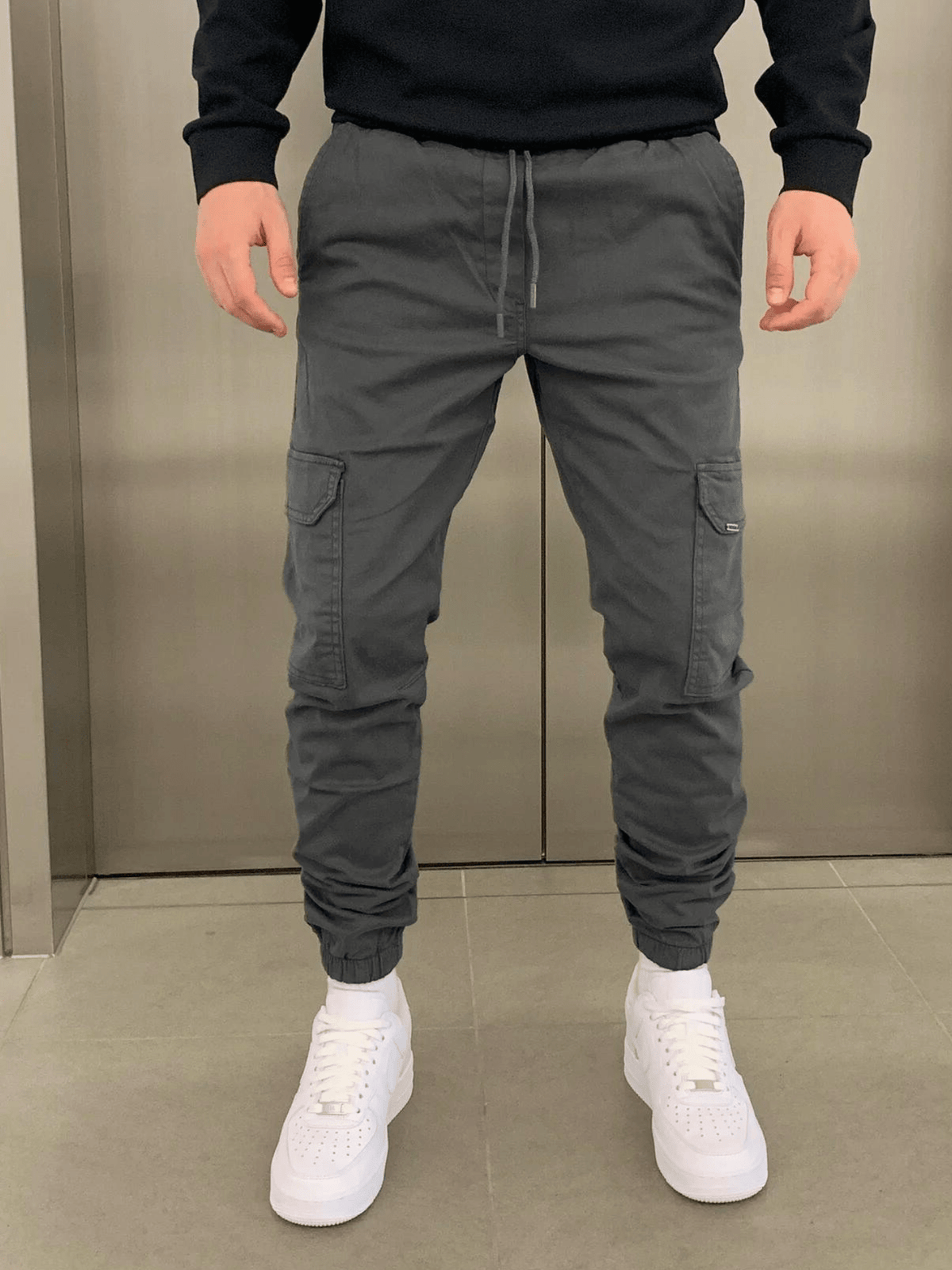 Pantalon Jogger Cargo Homme Premium Ajusté – Style et Confort - Gris