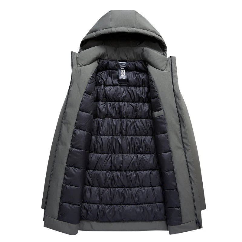 Parka Mi-Longue à Capuche pour Homme – Manteau d’Hiver Chaud - image 3