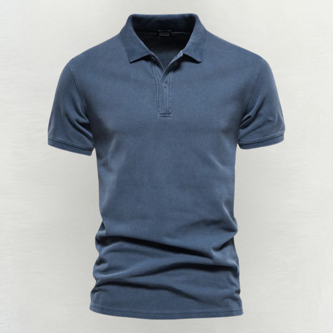 Polo Élégant Homme en Laine Mérinos – Maille Légère d’Été - Bleu