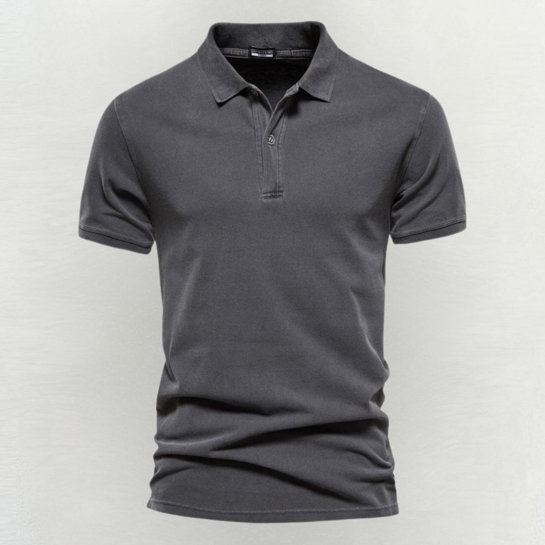 Polo Élégant Homme en Laine Mérinos – Maille Légère d’Été - Gris