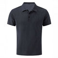 Polo en maille à manches courtes - Gris foncé