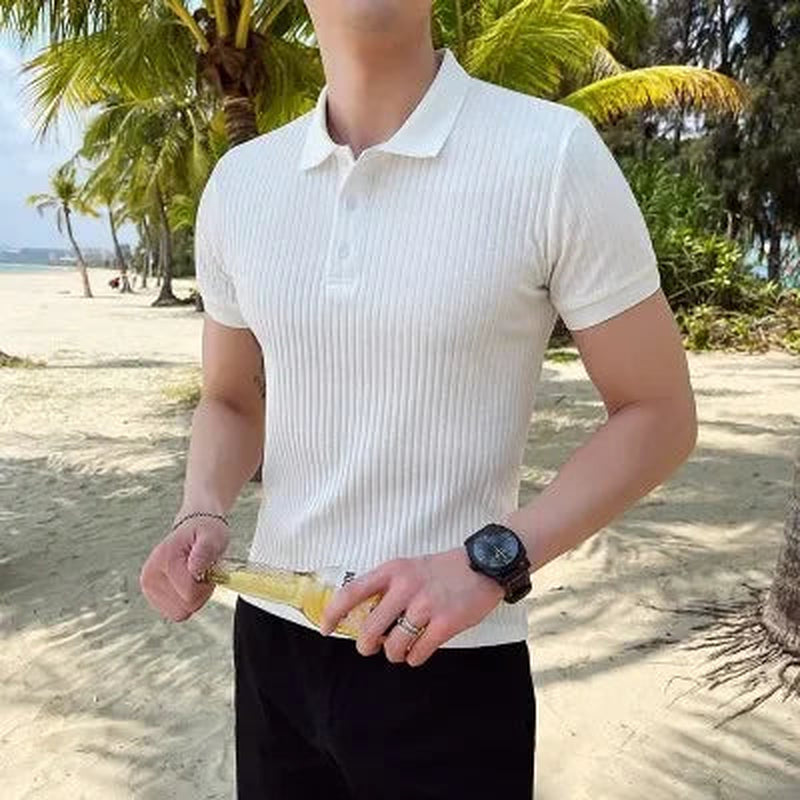 Polo homme boutonné - Blanc