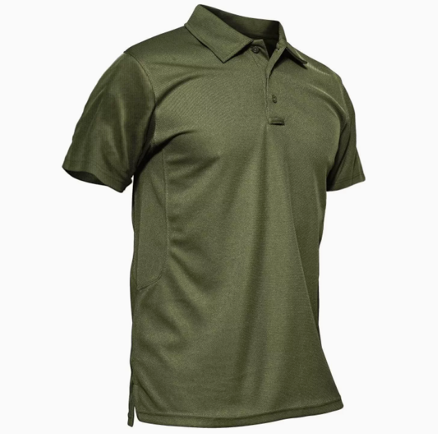 Polo homme boutonné manches courtes - Vert