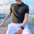 Polo homme boutonné - Vert armée